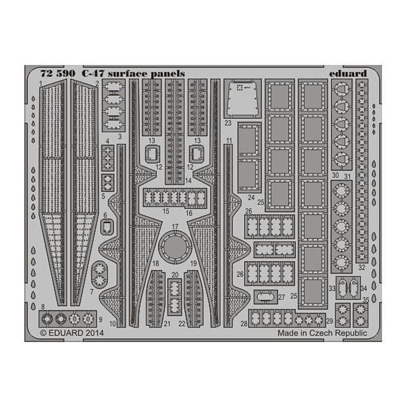 1/72 C-47 Surface Panels (for Airfix)