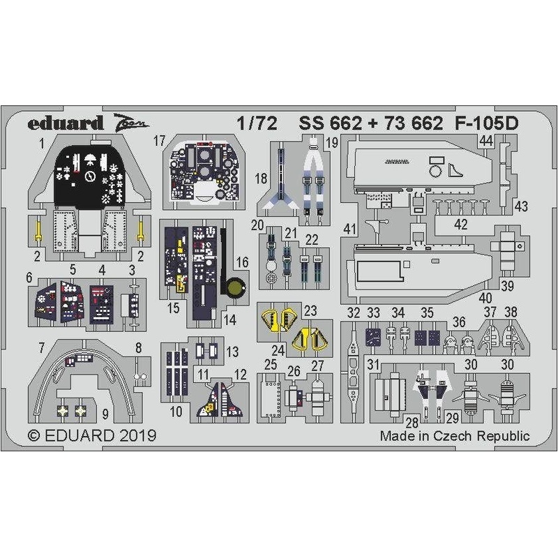 1/72 F-105D Zoom Photo-Etched Parts (for Trumpeter)