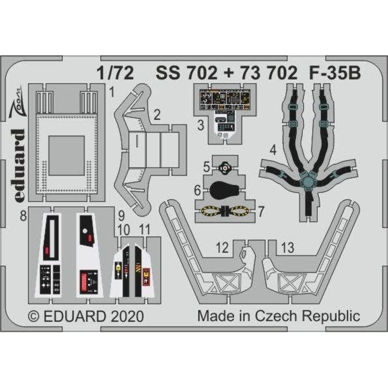 1/72 F-35B Photo-Etched Parts (for Italeri)