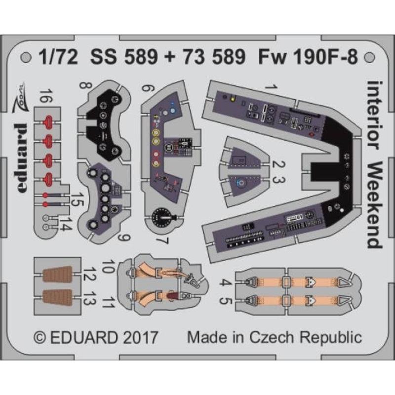 1/72 Fw 190F-8 Interior Weekend (for EDUARD)