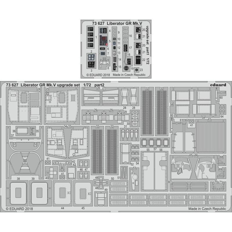 1/72 Liberator GR Mk.V Upgrade Set (Photo-Etched Parts) (for Eduard)