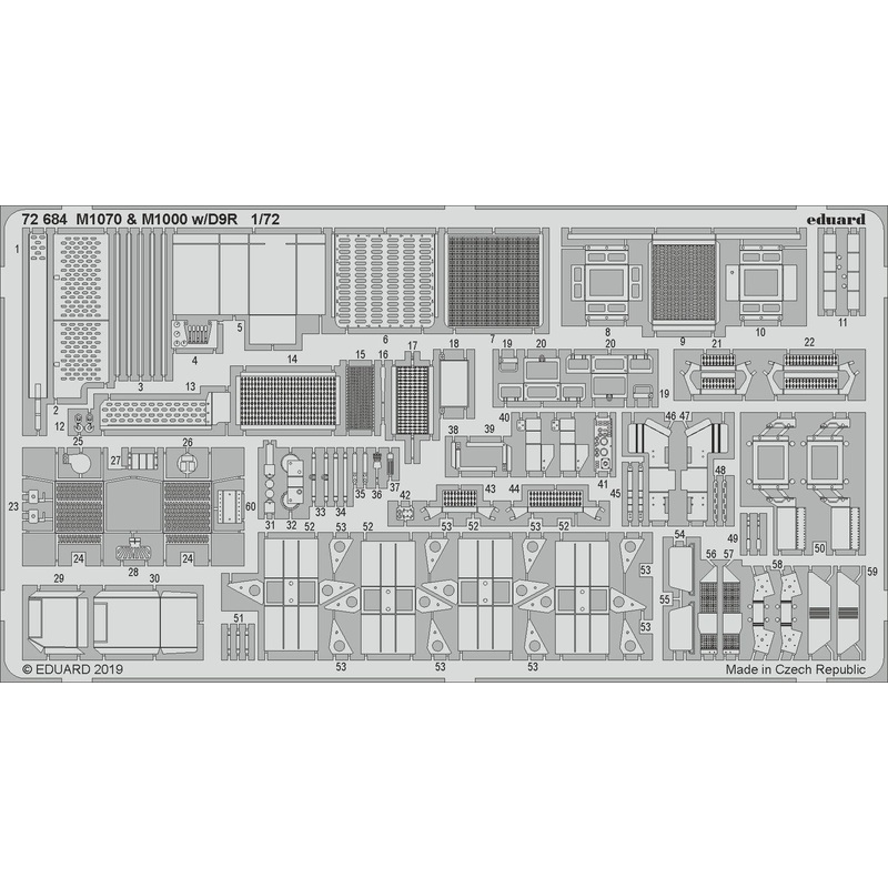 1/72 M1070 & M1000 w/D9R Photo-Etched Parts (for Takom)