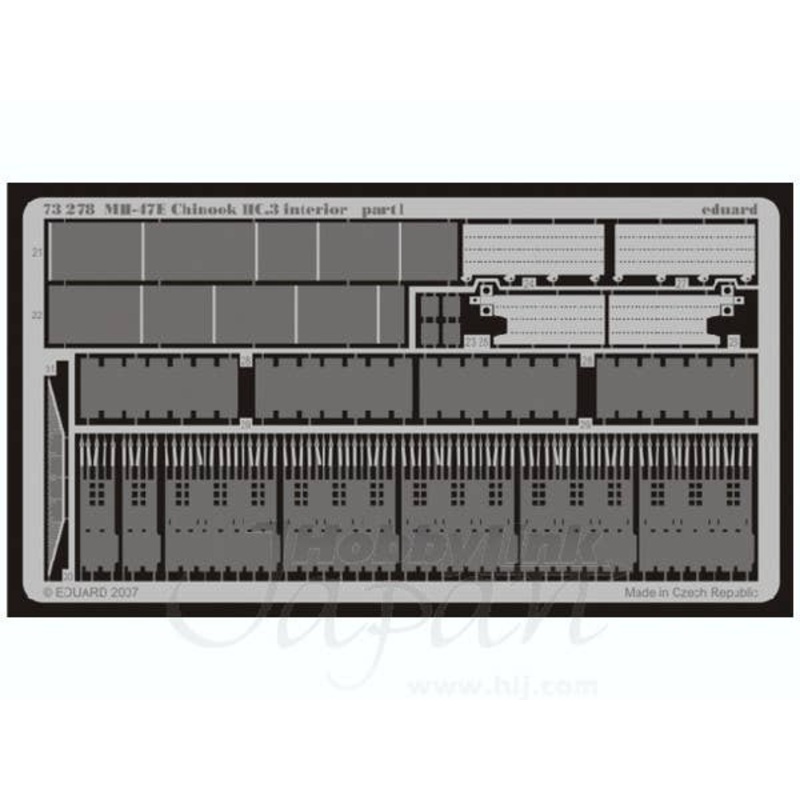 1/72 MH-47E Chinook Interior Photo-Etched Parts (for Revell)
