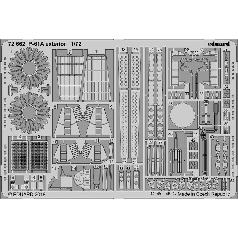 1/72 P-61A Exterior Photo-Etched Parts (for Hobby Boss)