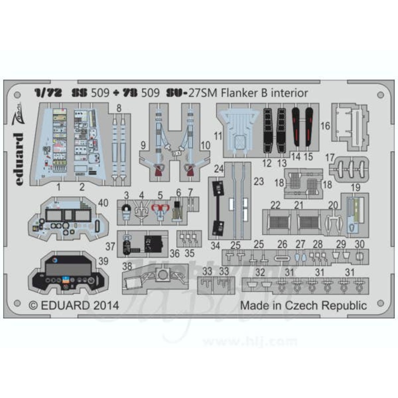 1/72 Su-27SM Flanker B Interior (for Zvezda)