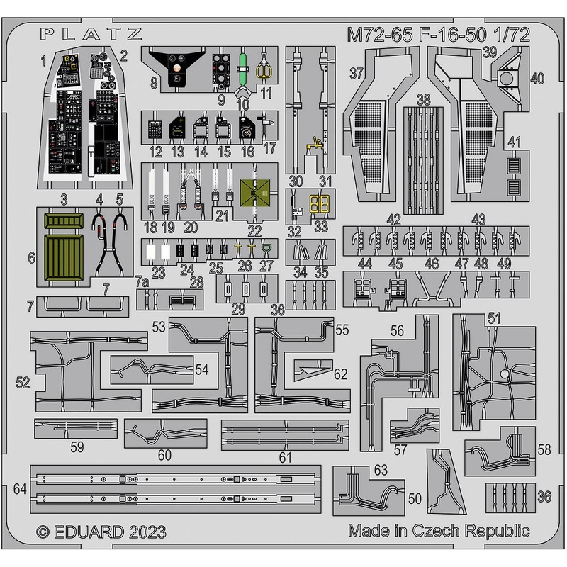 1/72 US Air Force F-16 Fighting Falcon Photo-Etched Parts