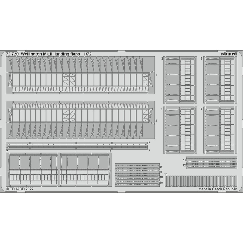 1/72 Wellington Mk.II landing flaps (for Airfix)