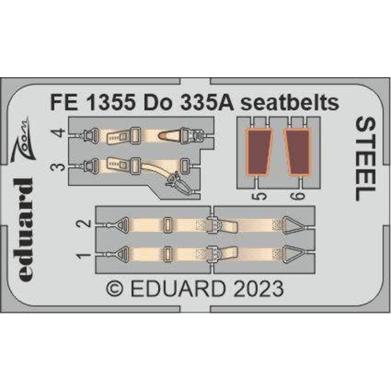 1/48 Do 335A Seatbelts STEEL Zoom Photo-Etched Parts (for TAMIYA)