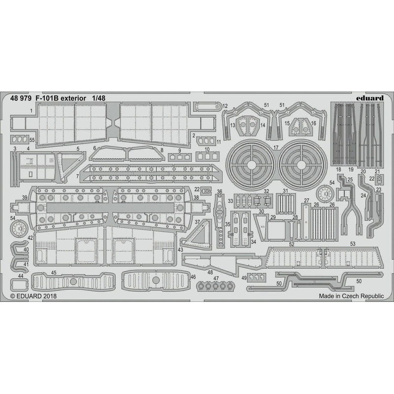 1/48 F-101B Exterior Photo-Etched Parts (for Kitty Hawk)
