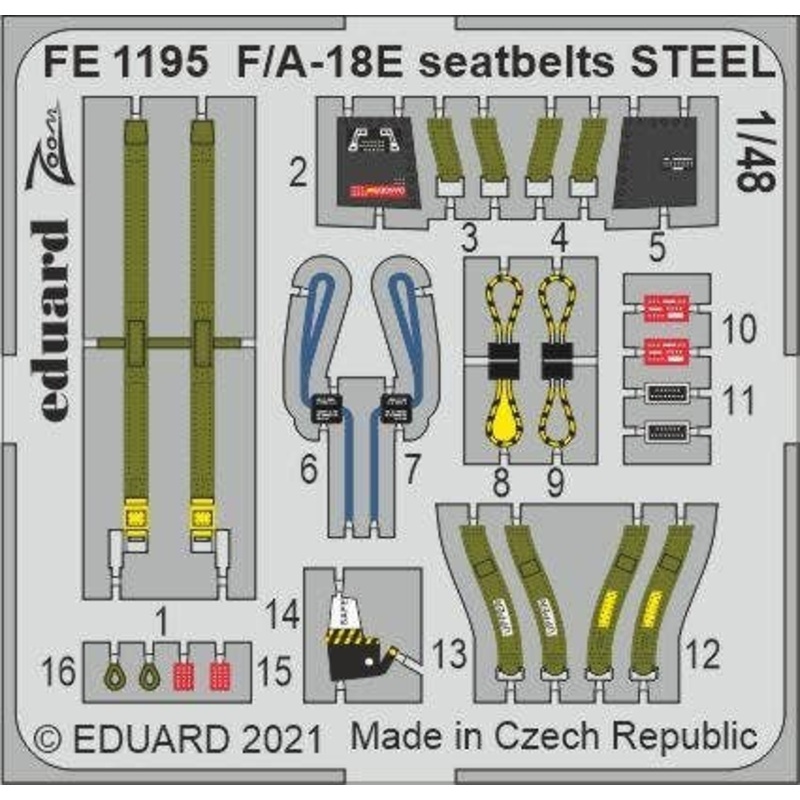 1/48 F/A-18E Seatbelts STEEL for Meng Model