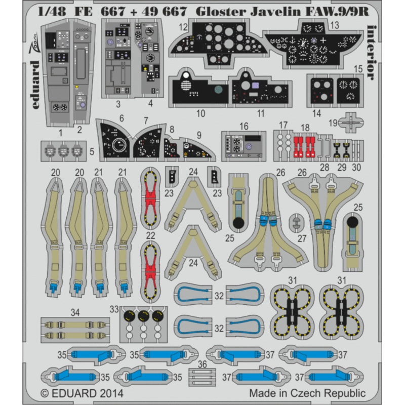 1/48 Gloster Javelin FAW.9/9R Interior S.A. (for Airfix)