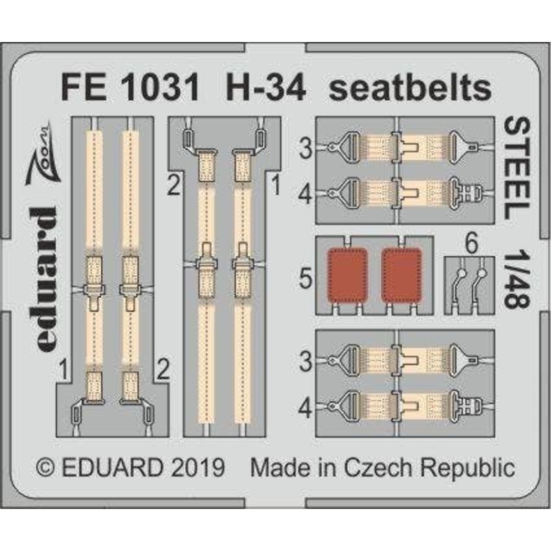 1/48 H-34 Seatbelts (Steel) (for Gallery Models)