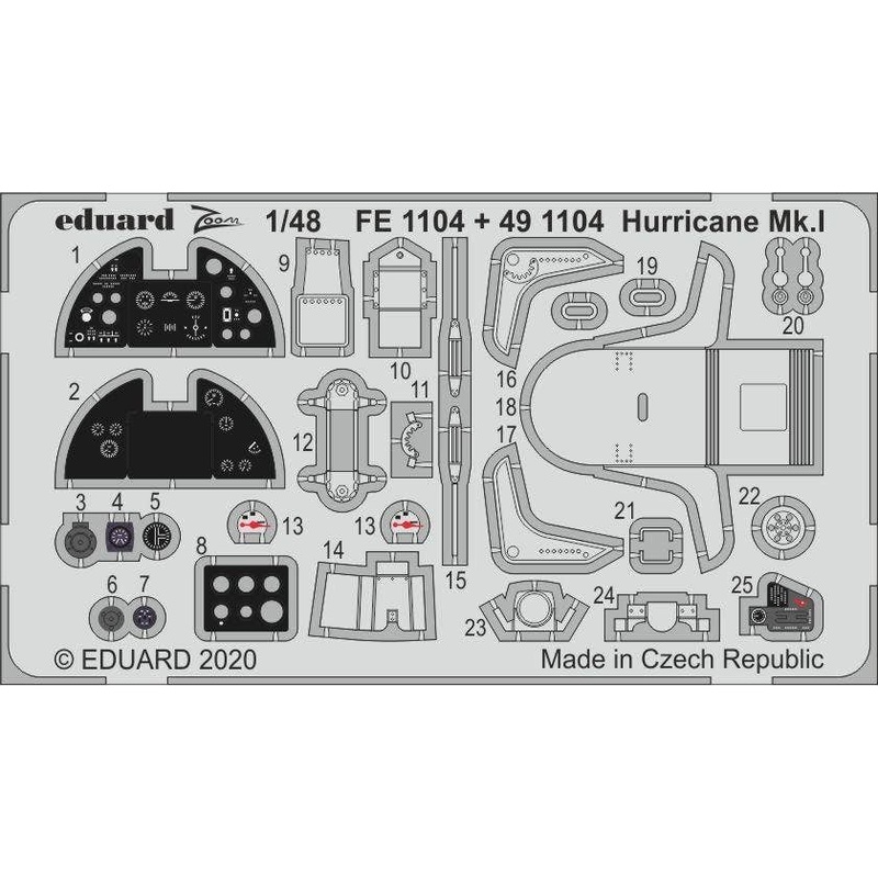 1/48 Hurricane Mk.I Zoom Photo-Etched Parts (for Airfix)