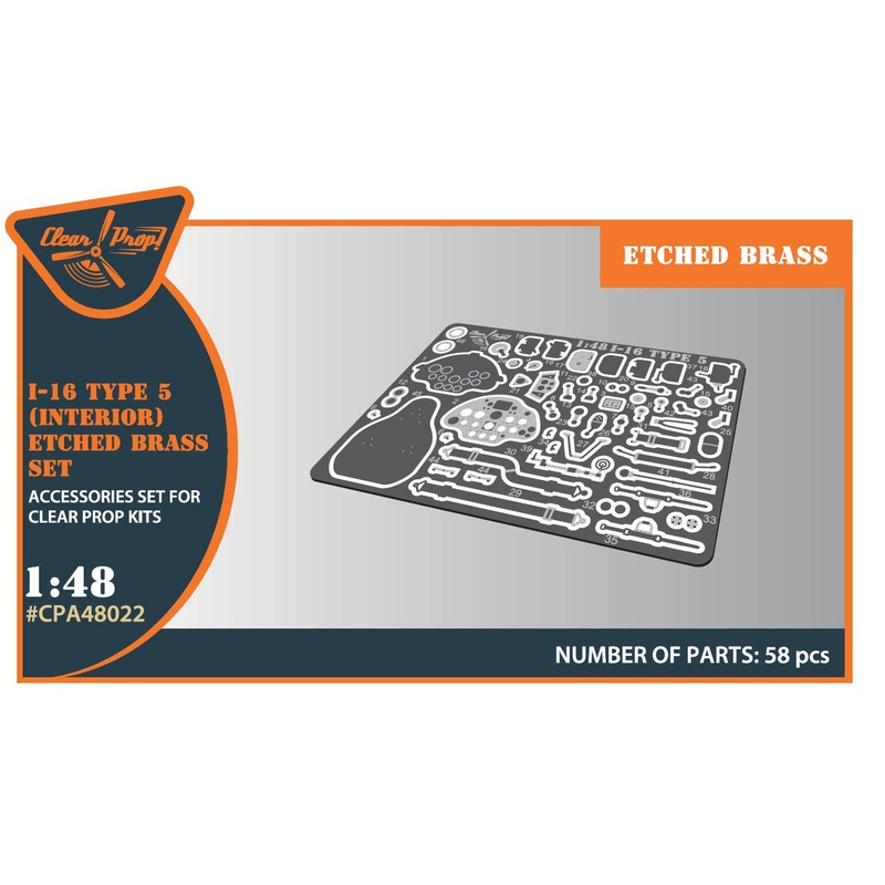 1/48 I-16 type 5 INTERIOR PE parts for CP kits