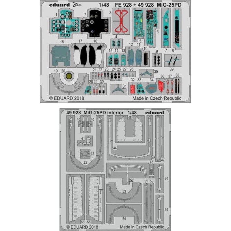 1/48 MiG-25PD Interior Photo-Etched Parts (for ICM)