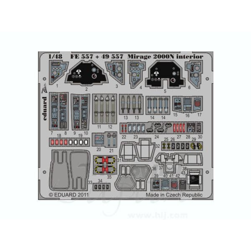 1/48 Mirage 2000N Interior Self-Adhesive (for Kinetic)
