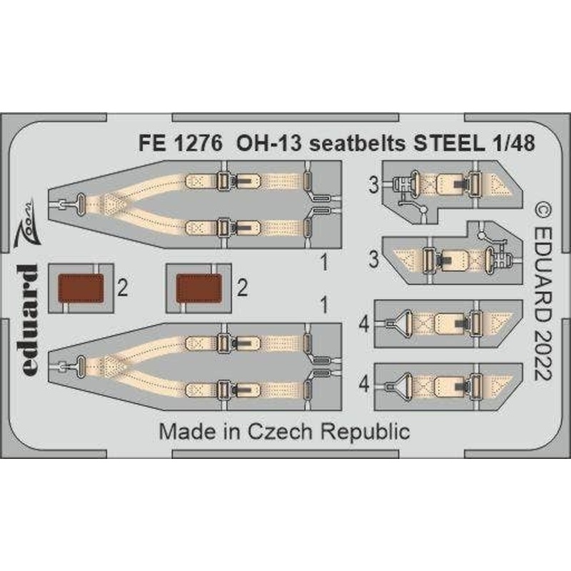 1/48 OH-13 seatbelts STEEL (for Italeri)