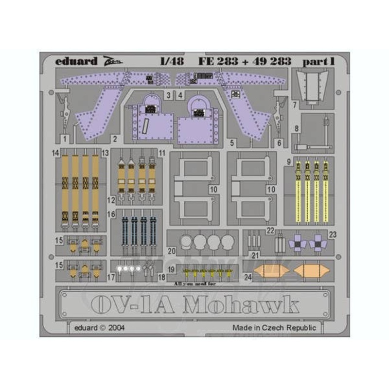 1/48 OV-1A Mohawk Interior Zoom Etching S.A (Roden)