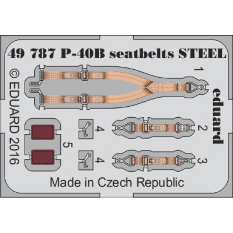 1/48 P-40B Seatbelts Steel for Airfix A05130