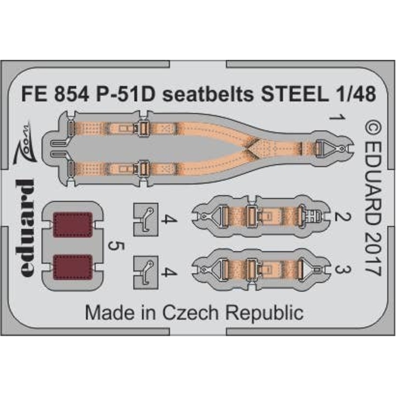1/48 P-51D Seatbelts Steel (for Airfix)