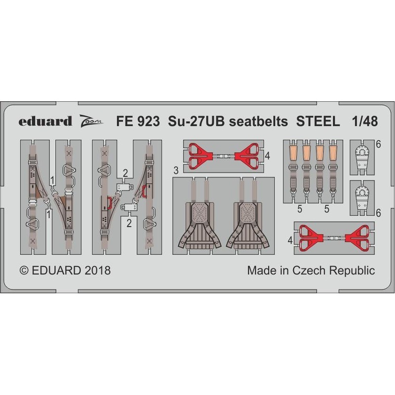 1/48 Su-27UB Seatbelts Steel (for Hobby Boss)