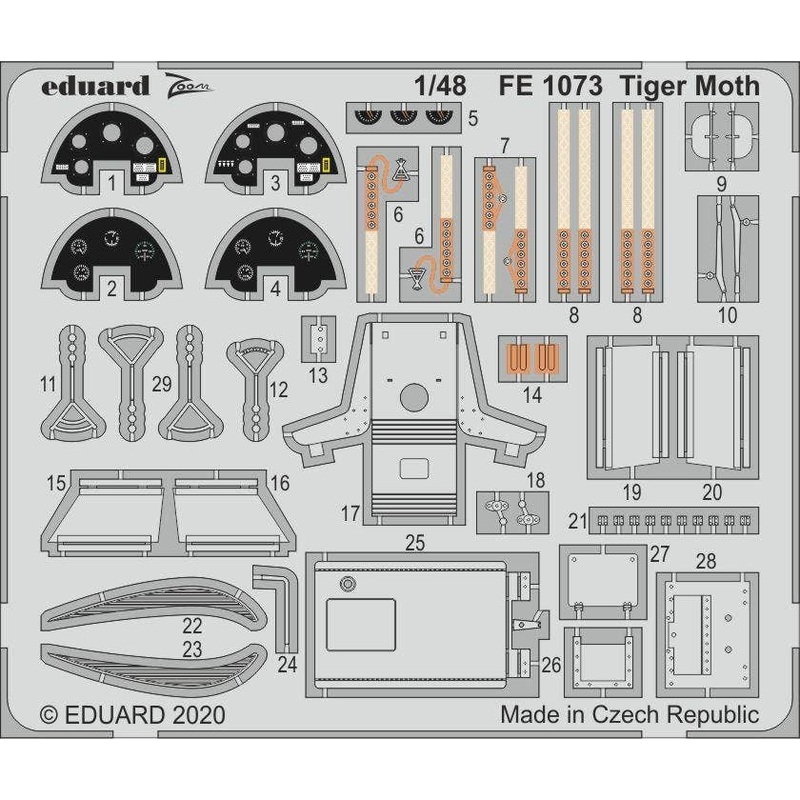 1/48 Tiger Moth Zoom Photo-Etched Parts (for Airfix)