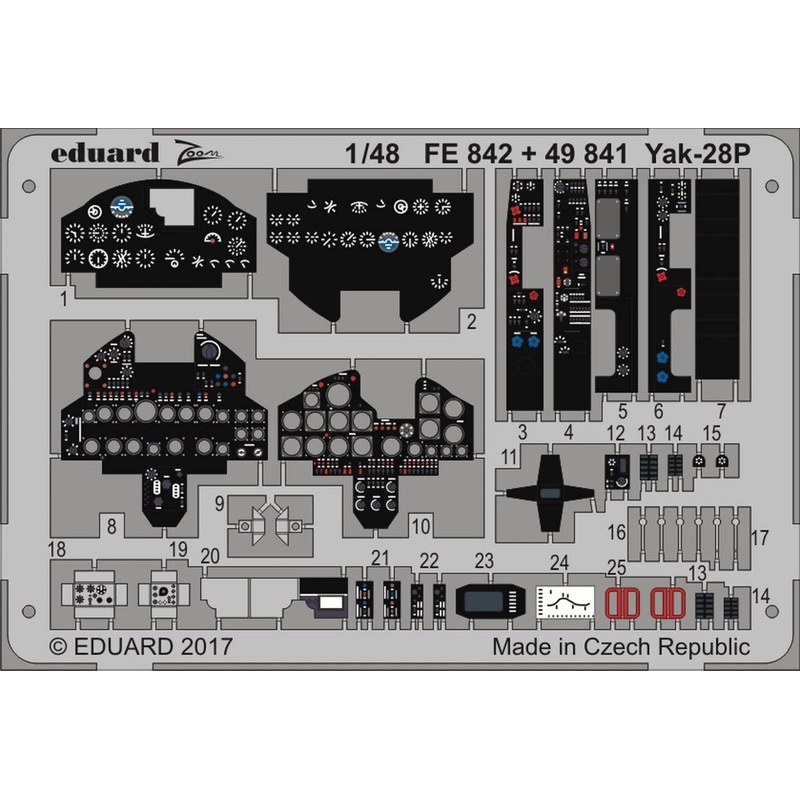 1/48 Yak-28P Zoom Etching Parts (for Bobcat Models)