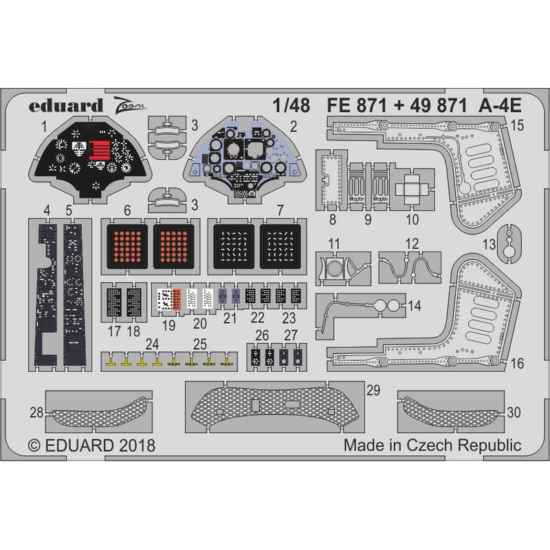 1/48 A-4E Zoom Photo-Etched Parts (for Hobby Boss)