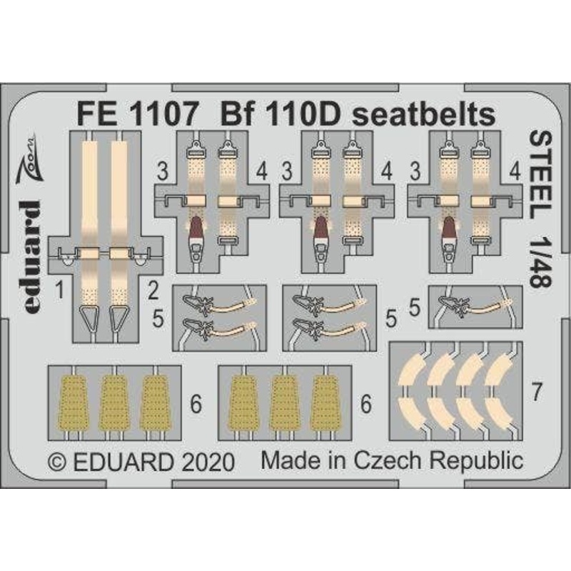 1/48 Bf 110D Seatbelts Steel (for Dragon)