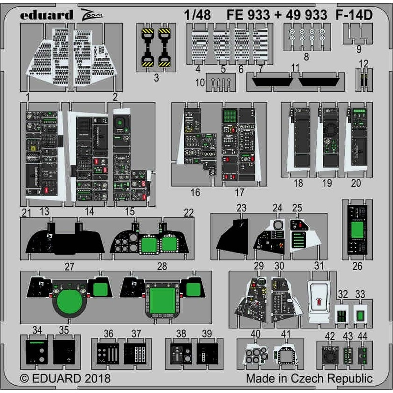 1/48 F-14D ZOOM Photo-Etched Set (for Tamiya)