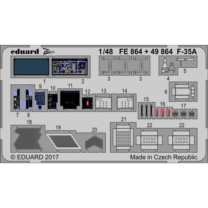 1/48 F-35A Zoom Photo Etched Parts (for MENG Model)