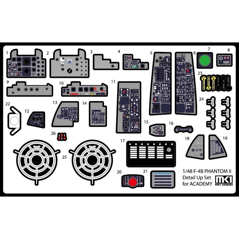 1/48 F-4B Phantom II Detail-Up Parts for Academy