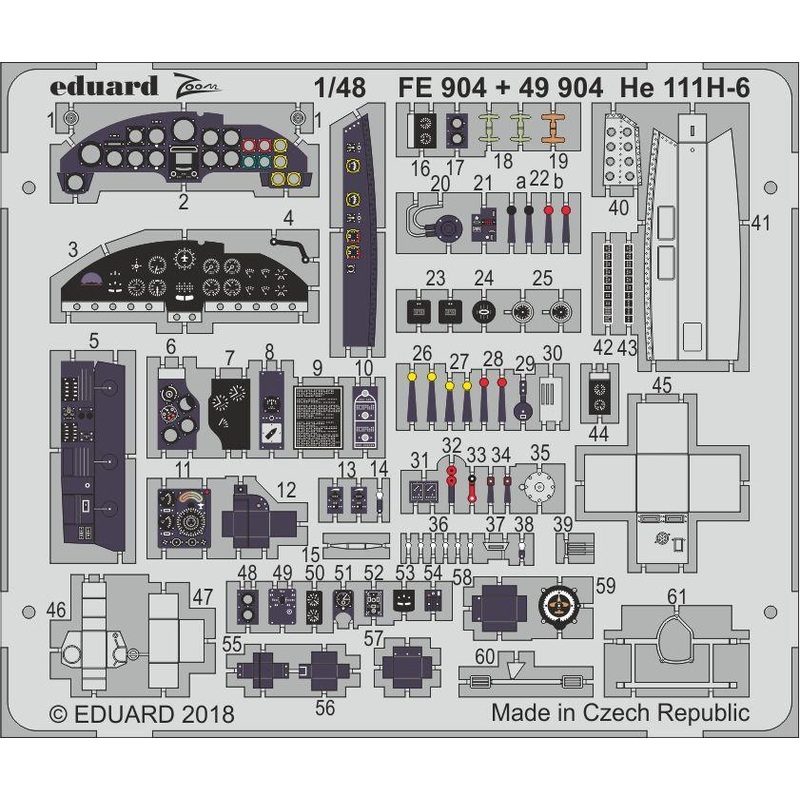 1/48 He 111H-6 Zoom Photo-Etched Parts (for ICM)