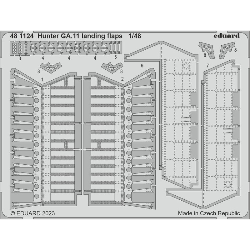 1/48 Hunter GA.11 Landing Flaps Photo etched (for AIRFIX)