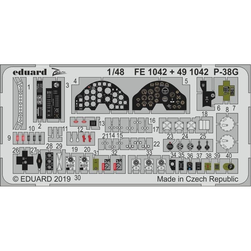 1/48 P-38G Zoom Photo-Etched Parts (for Tamiya)