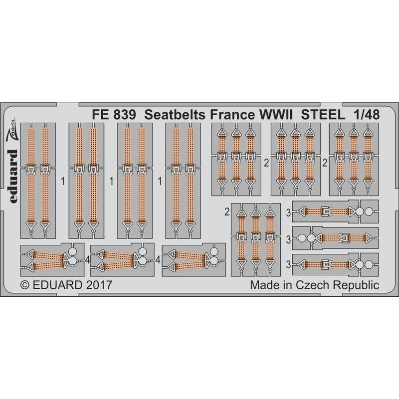 1/48 Seatbelts France WWII STEEL