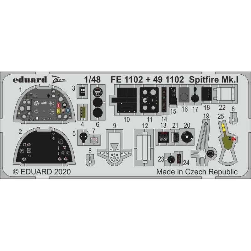 1/48 Spitfire Mk.I Zoom Photo-Etched Parts (for Airfix)