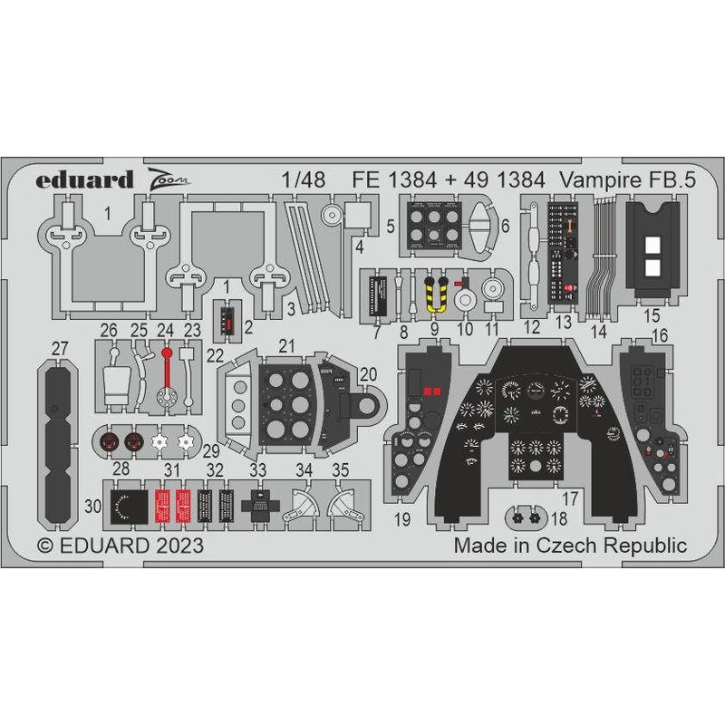 1/48 Vampire FB.5 Photo etched (for AIRFIX)