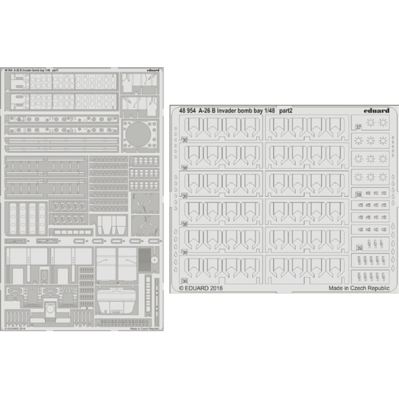 1/48 A-26B Bomb Bay Photo-Etched Parts (for Revell)