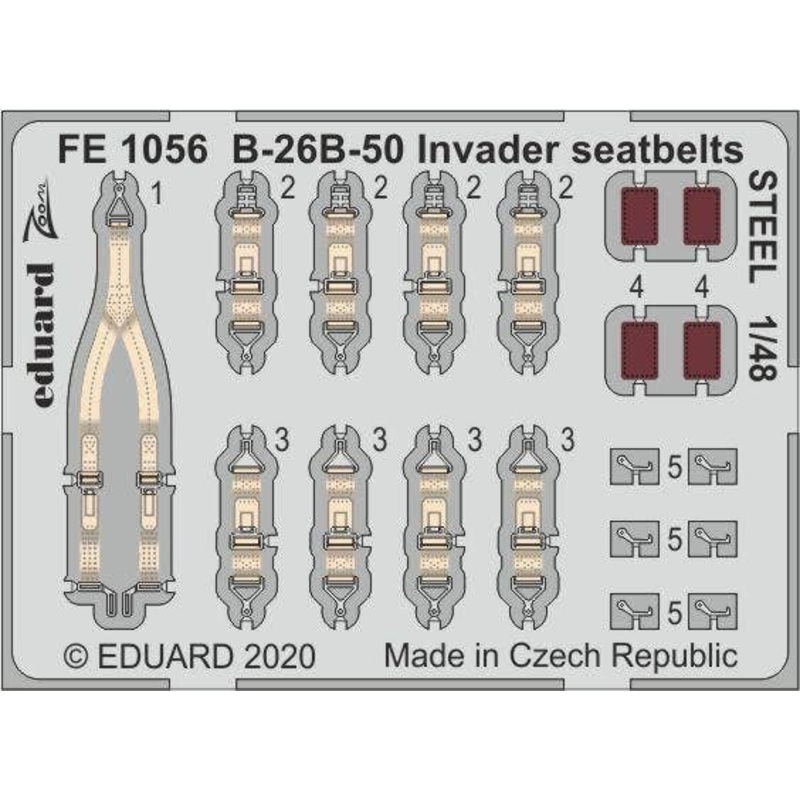 1/48 B-26B-50 Invader Seatbelts Steel (for ICM)