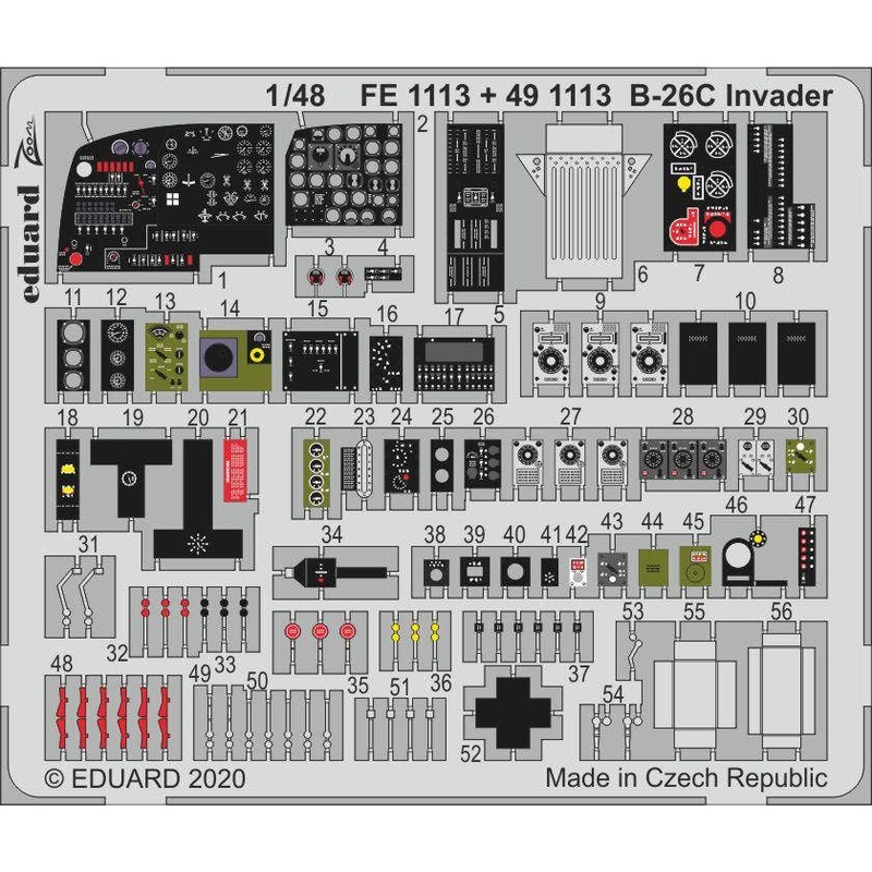 1/48 B-26C Invader Zoom Photo-Etched Parts (for ICM)