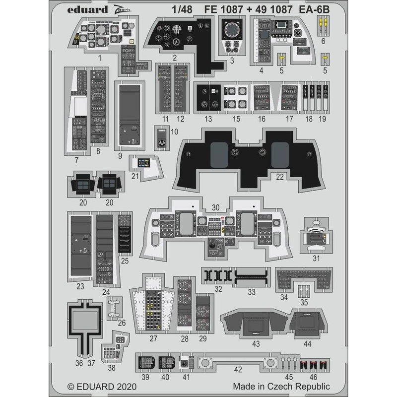 1/48 EA-6B Zoom Photo-Etched Parts (for Kinetic)
