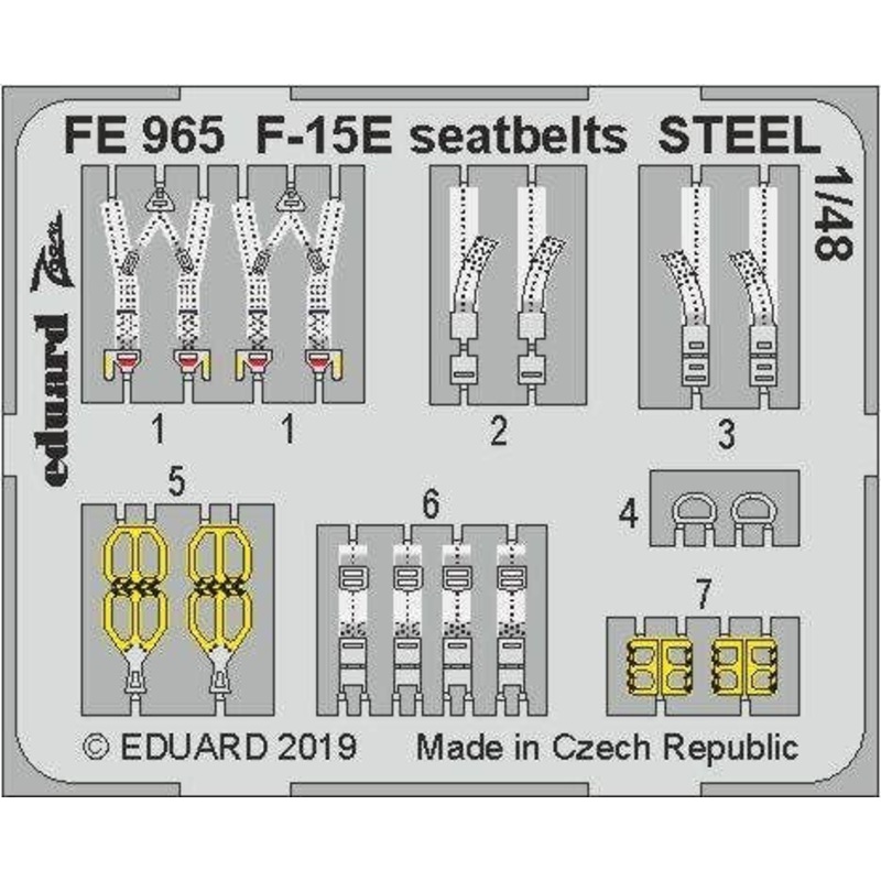1/48 F-15E Seatbelts Steel (for Great Wall Hobby)