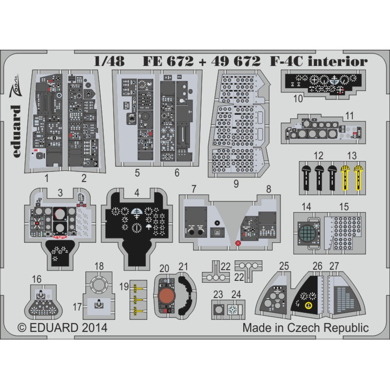 1/48 F-4C Interior Parts Set S.A. (for Academy)