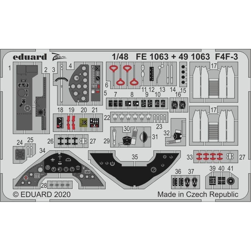 1/48 F4F-3 Zoom Photo-Etched Parts (for Hobby Boss)