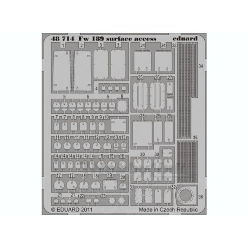 1/48 Fw189 Surface Access Self-Adhesive (for Great Wall Hobby)