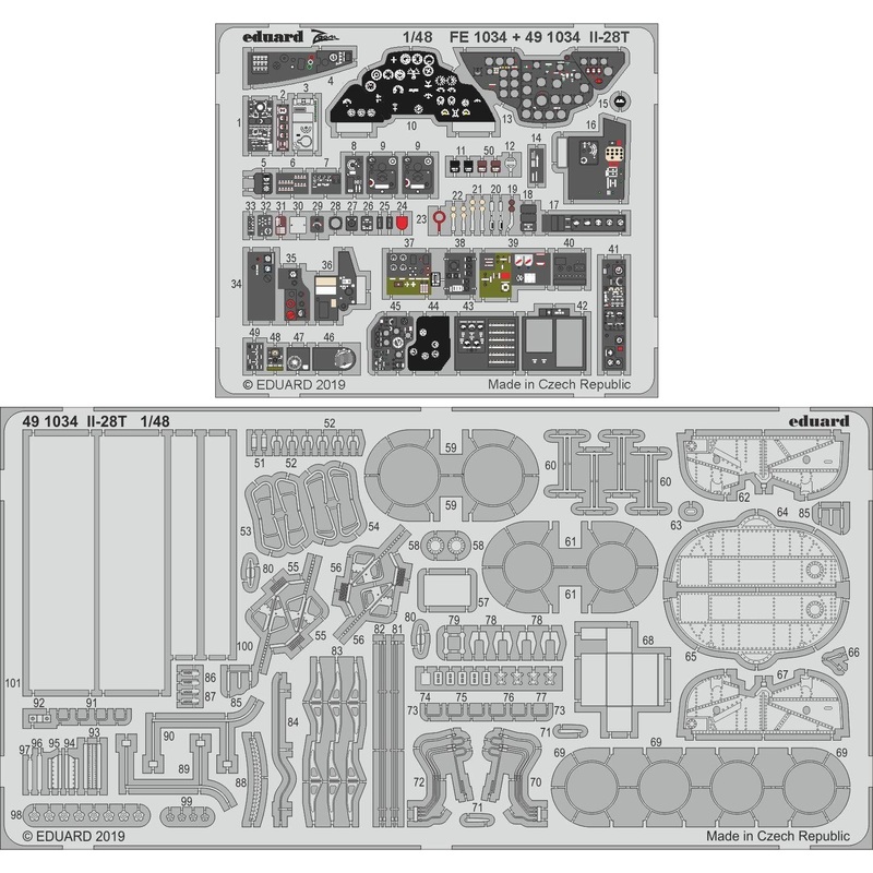 1/48 Il-28T Photo-Etched Parts (for Bobcat Models)