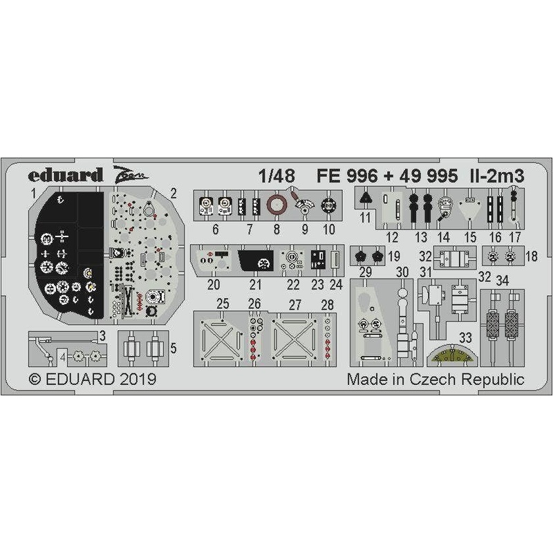 1/48 Il-2m3 Zoom Photo-Etched Parts (for Tamiya)