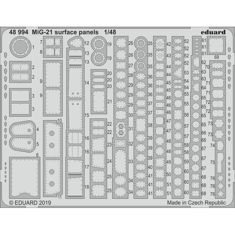 1/48 MiG-21 Surface Panels (for Eduard)