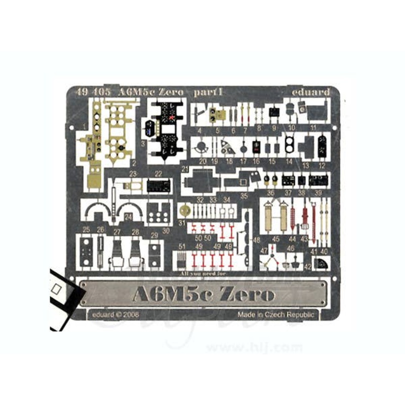 1/48 Mitsubishi A6M5c Zero Fighter Photo-Etched Parts (for Hasegawa)